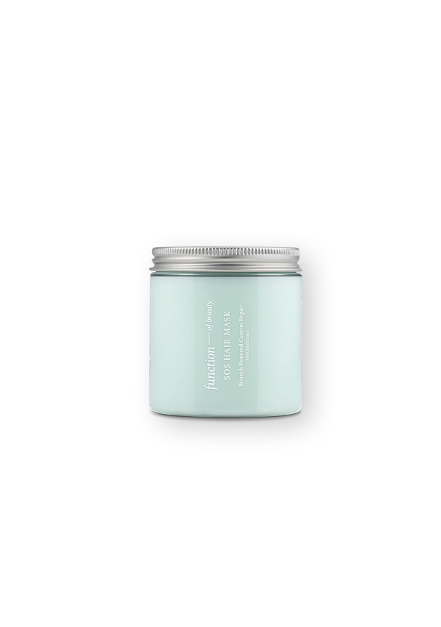 Mint jar of SOS recovery hair mask