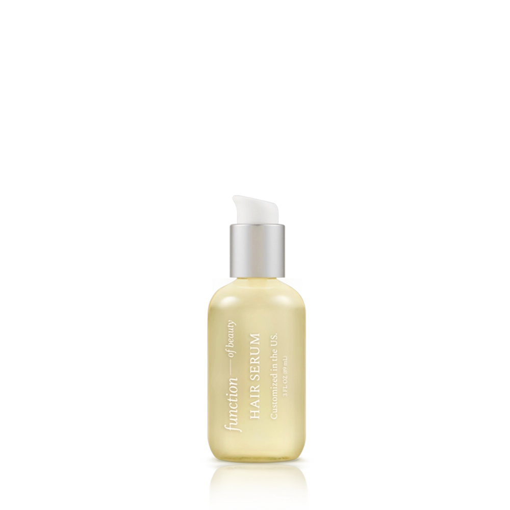 Function of Beauty custom hair serum bottle with a pump